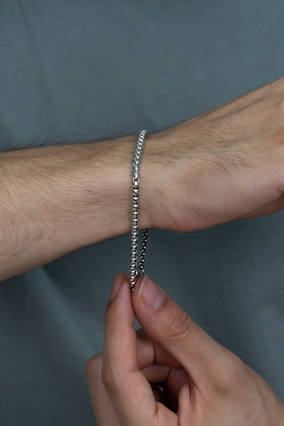 Yuvarlak Kibar Erkek Çelik Zincir Bileklik 4 Mm 21 Cm Eck07B