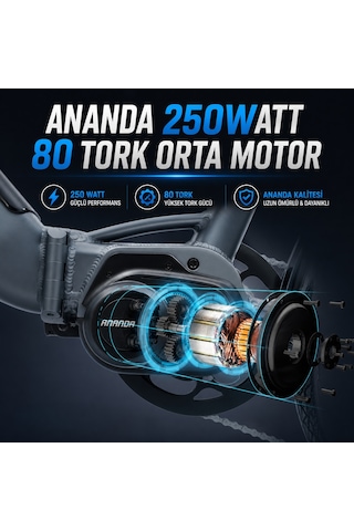 AsVIVA B14N 28 Jant Orta Motorlu Hollanda Elektrikli Bisiklet 14 AH