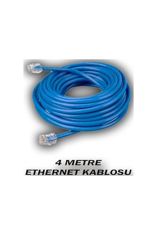 4 Metre Cat 5 Ethernet Kablosu Rj45 Cat5 İnternet Ağ Kablosu Mavi