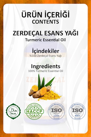 Zerdeçal Yağı Turmeric Essential Oil 20 Ml.