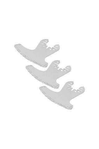 Dianziye 3 Adet Elmas Taşlı Yarıçaplı Zımpara Levhası - 74x59mm Ev Tamiri, Badana Ve Zemin İşleri İçin Universal Multifonksiyon Alet Uç Parçası