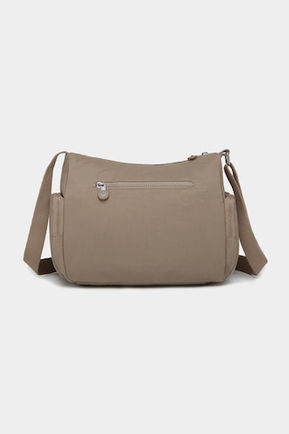 Smart Bags Orta Boy Çok Cepli Su Geçirmez Krınkıl Kumaş Kadın Omuz Çantası Açık Kahve Kahverengi