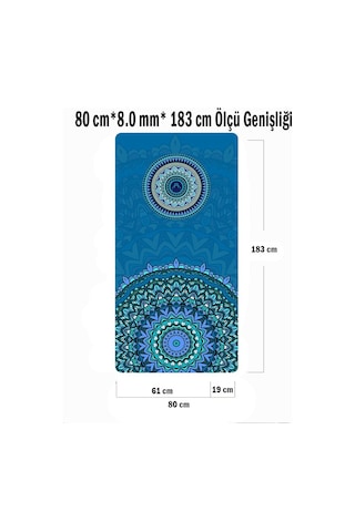 Tusi Yoga Matı Ve Pilates Minderi Kilim Desenli Mavi