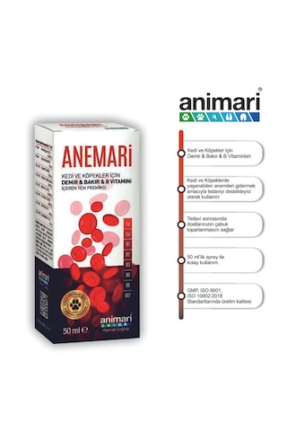 Animari Anemari Kedi ve Köpekler İçin Demir & Bakır & B Vitamin