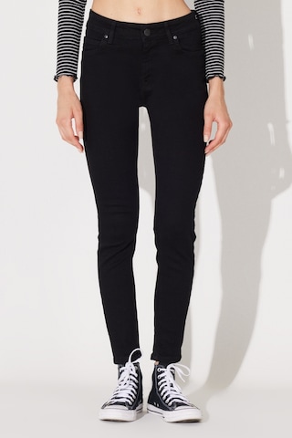 Lee Forever Skinny Fit Dar Kesim Yüksek Bel Jean Kot Pantolon L32SOZVT Siyah