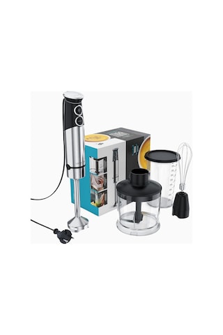 Arendo El Blenderi 1500w, Püre Çubuğu, Turbo, 4 Kanatlı Bıçak, 800 Ml Ölçüm Kabı Gümüş
