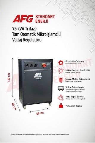 75 Kva Trifaze Tam Otomatik Mikroişlemcili Voltaj Regülatörü