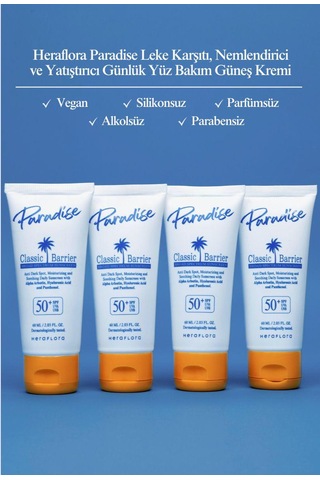 Heraflora Paradise Leke Karşıtı Yüz Güneş Kremi SPF50+ 60 ML