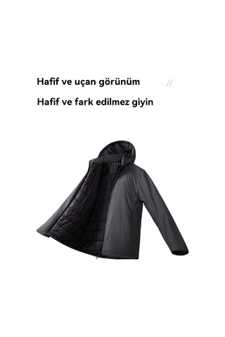 Dik Yakalı Pamuklu Dolgulu Mont, Kışlık Pamuklu Dolgulu Ceket, Rüzgar Geçirmez Pamuklu Dolgulu Mont, Bol Şişme Ceket Gri