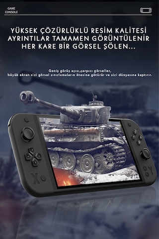 G90 Oyun Konsolu Yeni Nesil El Atarisi 2000 Mah Batarya 10.000+ Oyun 7inç Hd Ekran