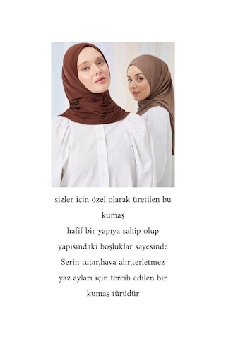 Melodi Scarf Kadın Tesettür Pratik Hijab Şal Açık Gri Açık Gri