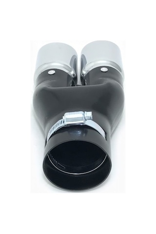 Çift Uçlu Yuvarlak Yassı Kesik Egzoz Ucu Krom Küçük C266