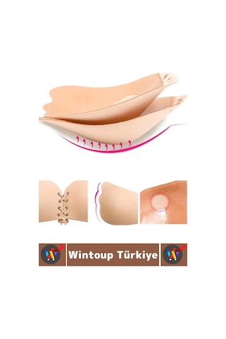 Wintoup İz Bırakmaz Kaymaz Göğüs Dikleştiren Dolgun Gösteren Toparlayan Göğüs Ucu Kapatıcı Yapışkan Sütyen Ten