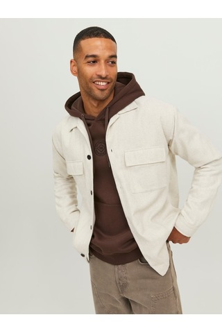 Jack & Jones Jack&jones Regular Fit Uzun Kollu Ekru Erkek Gömlek 12239329 001