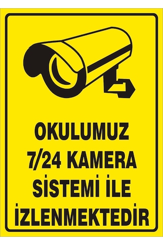 Kamera Ile Izlenmektedir Levhası (Galvaniz)