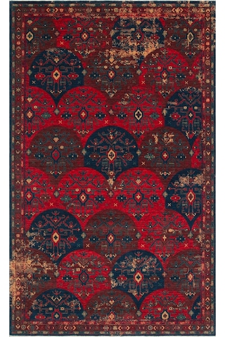 Hoom Rugs Cadis Kdm 02 Red Multy Vintage El Emeği Yüksek Kara Tezgah Halısı Kırmızı