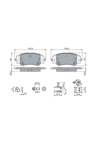 Citroen C4 X 1.2 Puretech 2022-2025 Bosch Ön Balata Netpar26620
