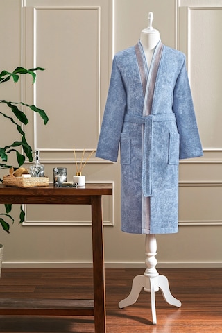 Özdilek Colorado Maskülen Kimono Bornoz L - Açık Mavi Açık Mavi