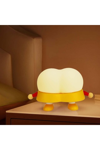 Homyl Başucu Çocuklar Komidin Için Led Gece Lambası Silikon Beyaz Çok Renkli