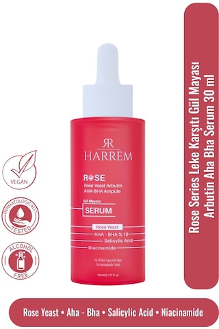 Rose Series Leke Karşıtı Gül Mayası Arbutin Aha Bha Serum 30 Ml
