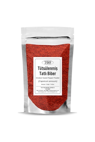 Tos The Organic Spices Tütsülenmiş Füme Tatlı Biber 100 G Capsicum Annuum Tos The Organic Spices Tütsülenmiş Füme Tatlı Biber 100 G Capsicum Annuum
