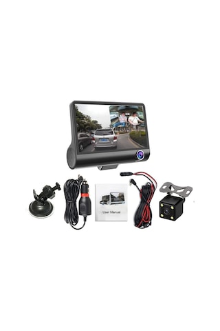 Kingboss 1080P Yol Kayıt 3 Kameralı Yol + Geri Vites + Araç İçi