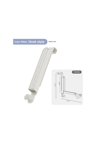 Xiaaokeji Genişletilebilir Katlanır Duvar Kancası - Taşınabilir Kurutma Rafı, Gizli Bornoz A Siyah