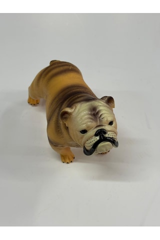Plastik Oyuncak Büyük Boy Hayvan Bulldog Köpek 17 Cm