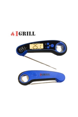 Profesyonel Su Geçirmez Hızlı Sıcaklık Ölçer Gıda Termometresi Mavi