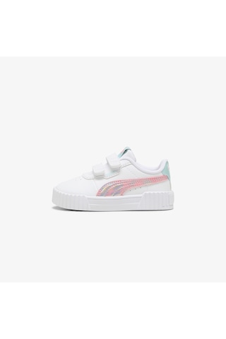 Puma Carina 3.0 Space Belle Çocuk Pembe Beyaz Spor Ayakkabı 402805 Beyaz