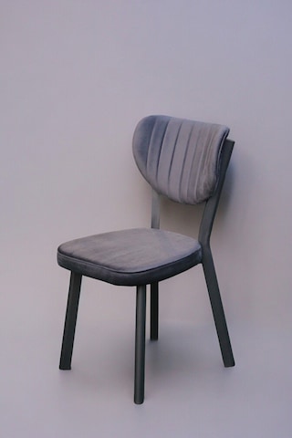 Rita Serisi, 1 Adet Antrasit Renk Elma Model Mutfak Sandalyesi, Yemek Sandalyesi Siyah Metal Ayak