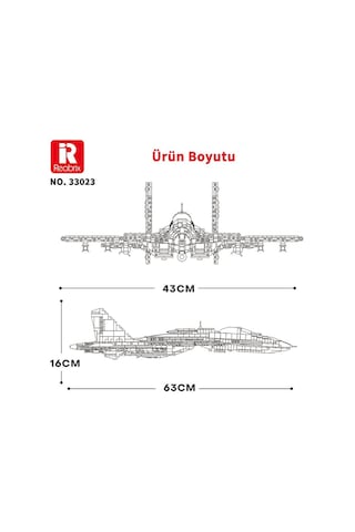 Reobrix 33023 Shenyang J-15 Jet Uçak Yaratıcı Yapı Blok Seti Building Block J-15 Flying Shark -1999parça