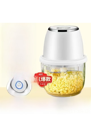 Xiyyadms Ev Kullanıma 350ml Beyaz Kalın Cam Bardaklı Elektrikli Sarımsak搅拌机 - 6 Yaprak Geliştirilmiş Bıçaklı Sarımsak Dilimleme Ve Kesme Aleti Diğer