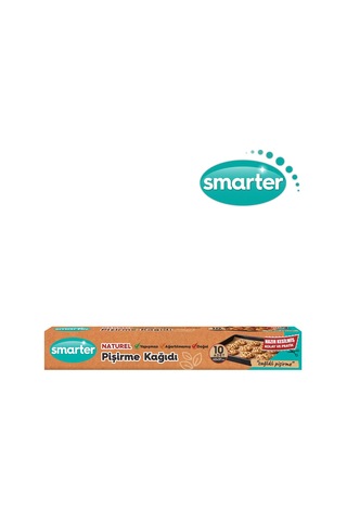 Smarter Naturel Ağartılmamış Hazır Kesilmiş Pişirme Kağıdı 10 Adet Kahverengi