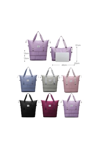 Ht-224 Büyük Kapasiteli Genişletilebilir Su Geçirmez Spor Fitness Çantası Pembe