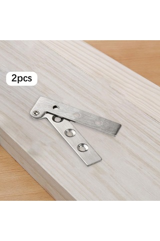 Homyl 2pcs Paslanmaz Çelik Görünmez Katlanır Raf Menteşeleri S