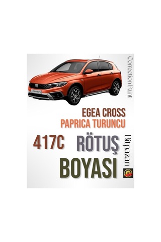 Flea Market Egea Cross Paprika Turuncu 417c İle Uyumlu Rötuş Boyası, 30ml, Fırçalı