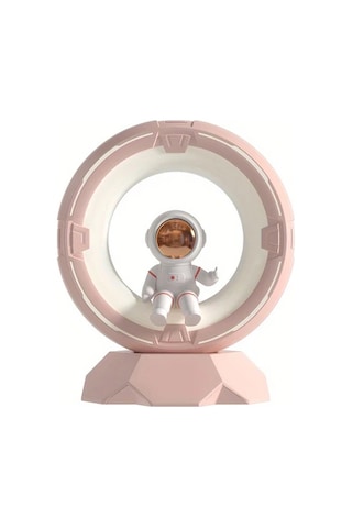 Honeybeeshop Bgprıder Modern Astronot Gece Lambası Pembe Dokunmatik 3 Renk Led 4 Parlaklık Seviyeli 1200mah Şarjlı Yatak Odası Masa Lambası Doğum Günü Noel Hediyesi Pembe