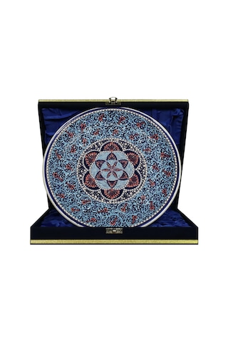 E38 El İşçiliği Çini Tabak 25 Cm - 6687