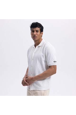 Ellesse Em490-of Polo Yaka Erkek Gömlek - Kırık Beyaz