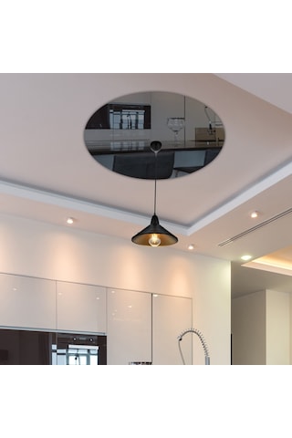 Ayna Avize Göbeği | Füme Ayna | Çap50Cm Füme