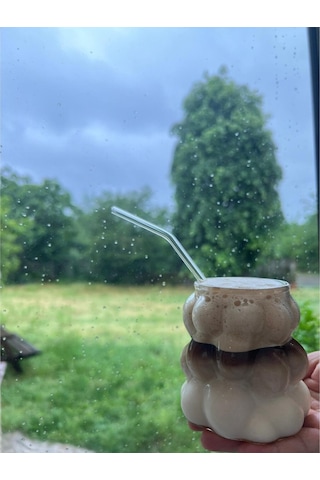 2 Adet Üzüm Kabartmalı Borosilikat Cam Bardak Sunumluk Pinterest Bubble Bardak Soğuk Kahve Bardağı Şeffaf