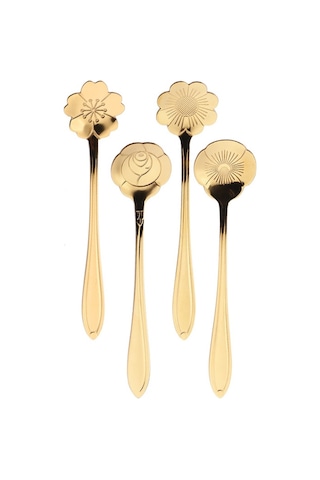 Sones 2 Adet / Paket Paslanmaz Çelik Kaşık Ve Çatal Bıçak Takımı, Stil: Çiçek Çatal + Mavi Kutu