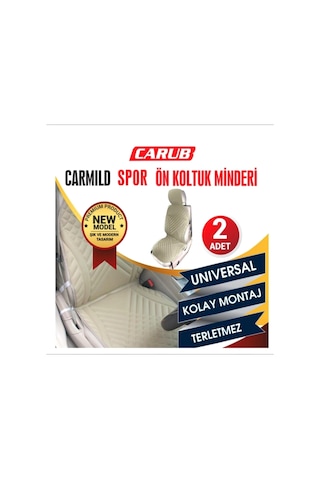 Carub Carmild Spor Ön Koltuk Minderi 2li Set Bej Renk