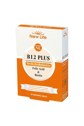 Newlife B12 Plus Methylcobalamin B12 Vitamini Folik Asit Biotin 60 Kapsül Newlife B12 Plus Methylcobalamin B12 Vitamini Folik Asit Biotin 60 Kapsül