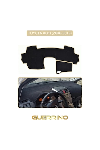 Toyota Auris 2006-2012 Torpido Koruma Halısı Bej Kenar