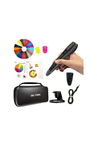 Xuweiwei Setookj Siyah 3d Baskı Kalemi 6 Hız Ayarlı 12 Renkli Pla Filament Dıy El Sanatları