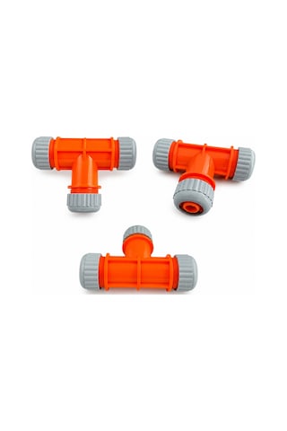 Lüks T Hortum Eki 1/2'' 3 Yollu Bahçe Sulama Hortum Bağlantı Aparatı T Adaptör 0