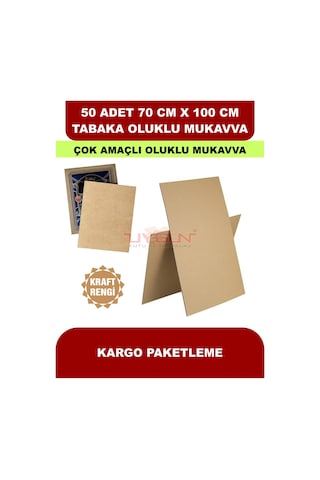50 Adet 70cm X 100cm Baskısız Tabaka Oluklu Mukavva, Çocuk Etkinlik Kartonu, Maket Kartonu, Kargo Kartonu