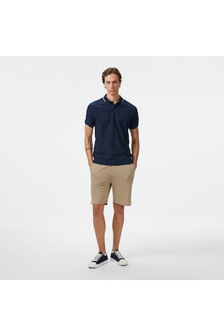 Nautica Erkek Lacivert Classic Fit Polo Yaka T-shirt Düz K55348t Lacivert
